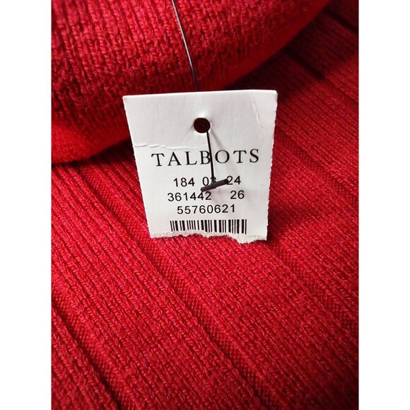 Talbots Womens Red Ribbed Turtleneck Sweater Plus Size 3X NWT - Picture 4 of 9